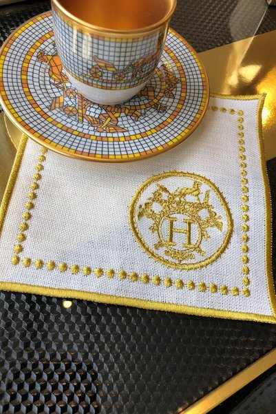 ARTER Home منديل كوكتيل فسيفساء ذهبي 2 قطعة