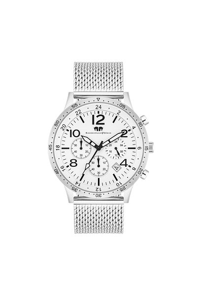 Rhodenwald & Söhne Chronograph Herren Chronograph silber Edelstahl silber