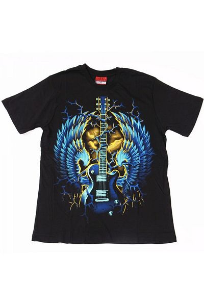 Atlantis Guitar No:1 T-Shirt Μαύρο