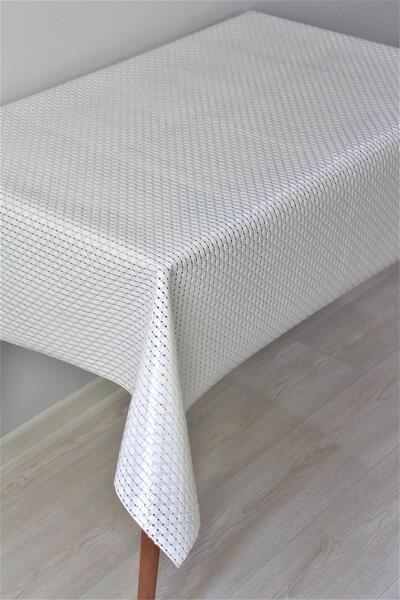 DedeEvTekstil Pvc Şeffaf Kaplama Silinebilir Masa Örtüsü Hasır-476