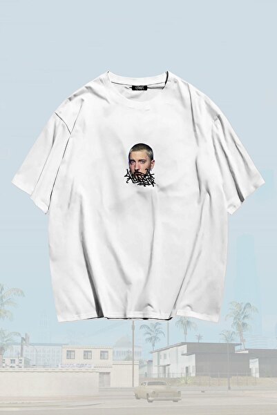 Grove Fashion تي شيرت كبير الحجم للجنسين - مطبوع عليه رأس سليم شادي ميني