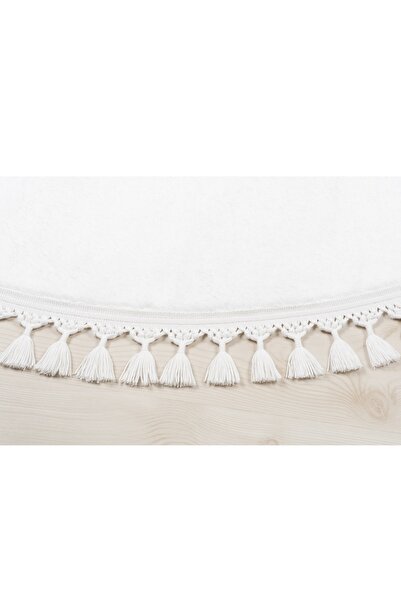 Valery Home Pompom Plush - Round Comfort Fringed