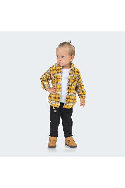 Babyhola Velsoft Astarlı Ceket Kot Pantolon Erkek Çocuk 2'li Takım 12590