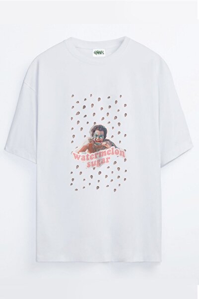 Grove Fashion تي شيرت Harry Styles Watermelon Sugar مطبوع للجنسين مقاس كبير
