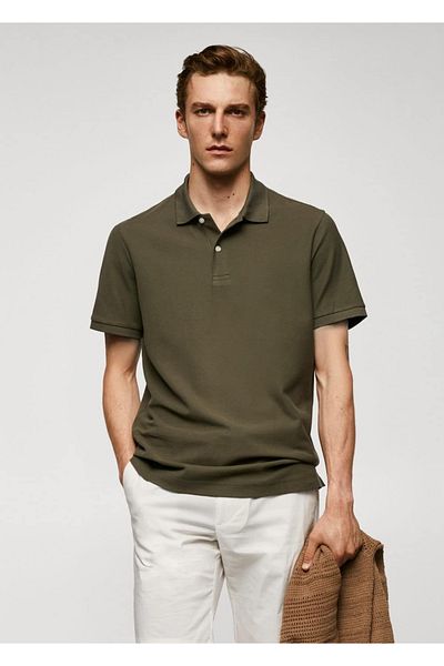 MANGO Man 100% Cotton Pique Polo