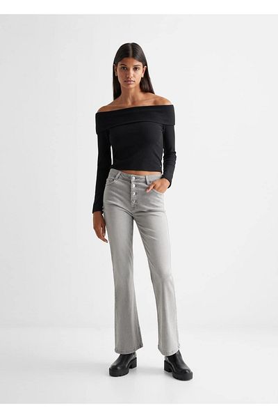 Mango Teen Tricou Negru Pentru Copii