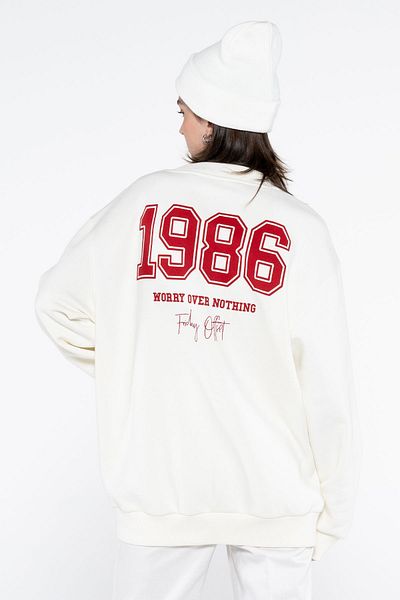 Friday Offset Γυναικείο φούτερ Troy Off White Oversize
