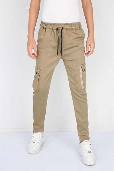 Pina Kids Boy's Cargo Trousers Canvas Lycra Pocket