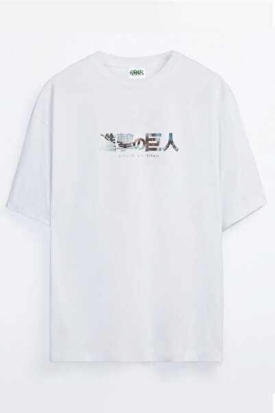 Grove Fashion One Way Attack On Titan Printed Unisex Oversize T-shirt