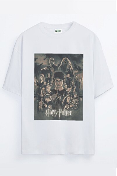 Grove Fashion Harry Potter Poster Printed Unisex Oversize T-shirt
