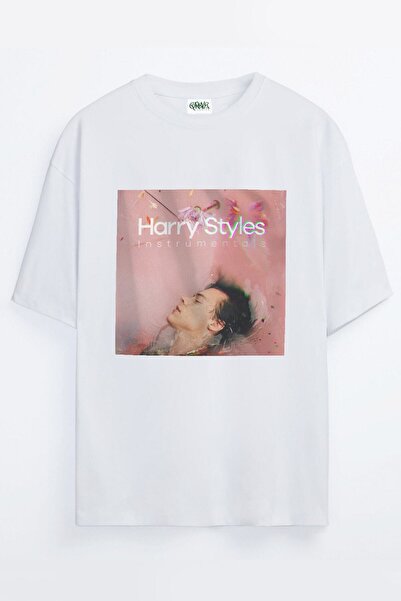 Grove Fashion تي شيرت مطبوع كبير الحجم للجنسين من Harry Styles Instrumentals
