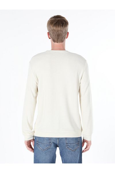 Colin's Tricou cu mânecă lungă pentru bărbați, bej, cu croială normală