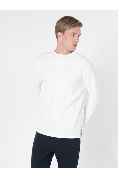 Colin's Tricou cu mânecă lungă pentru bărbați, cu jumătate de pescuit, cu croială normală