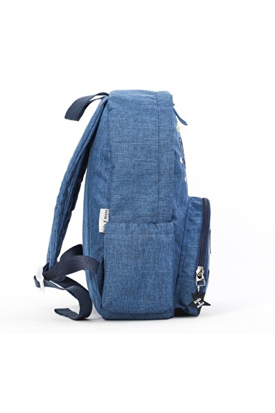 kids A more Space Fun Space Themed Boy's Backpack Navy Blue
