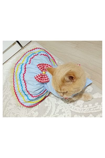 Gobo Colorful Festival Themed Colorful Bow Tie Tulle Cat Dog Outfit Dress