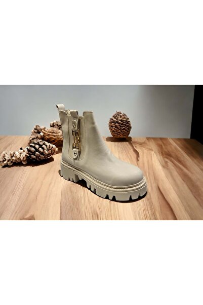 New Optimal Kadın Postal Bot Zincir Detaylı KREM