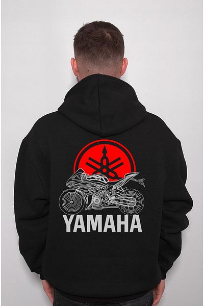 baskwear Унисекс суитшърт с качулка за мотоциклет Yamaha R25