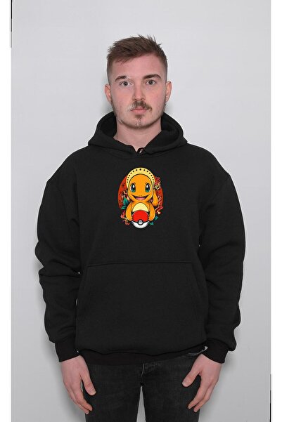 BIGROON Pokemon Charmander Unisex Alev Topu Капюшон Світшот