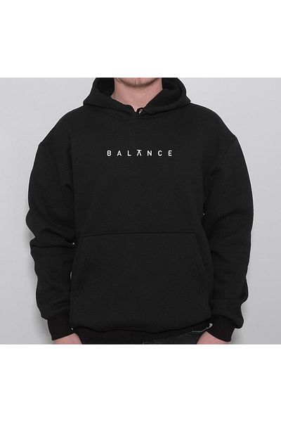 BIGROON Унисекс суитшърт с качулка - Balance Sweatshirt