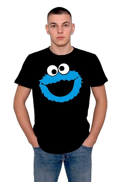 BIGROON Μπλουζάκι Unisex Sesame Street - Σχέδιο Cookie Monster
