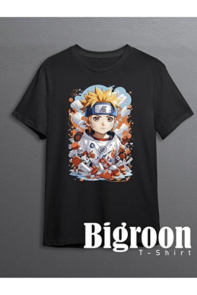 BIGROON Naruto Kakashi unisex anime majica - Japanski dizajn