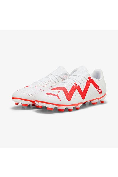 Puma Future Play Fg/Ag Ανδρικά παπούτσια ποδοσφαίρου Turf 10737701 Λευκά