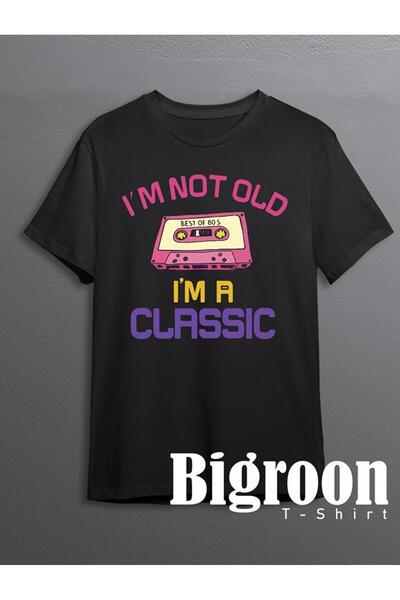 BIGROON Μπλουζάκι Unisex - Δεν είμαι γέρος, είμαι κλασική κασέτα της δεκαετίας του '80
