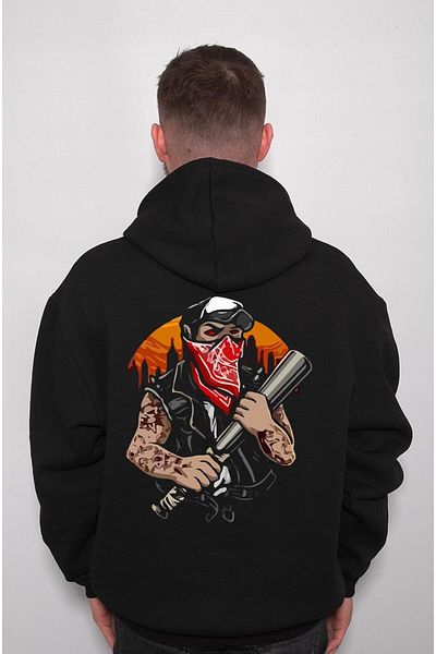 BIGROON Унисекс суитшърт с качулка Gangsta Thug Ghetto Street Boy