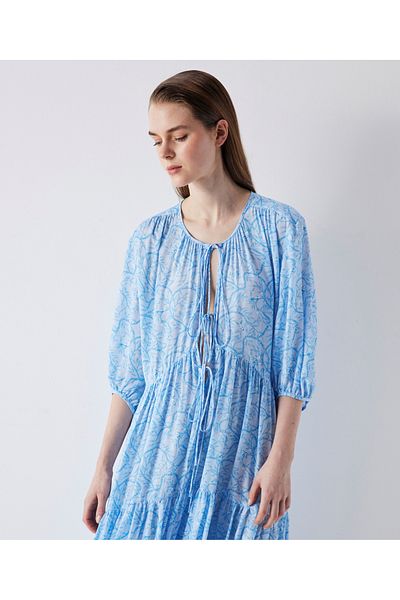 İpekyol Patterned Comfortable Cut Dress