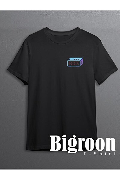 BIGROON Unisex T-shirt - Budilnik, Radno vreme, Ponedeljni sindrom