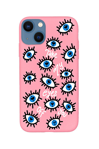 KaffCase حافظة هاتف آيفون 15 بلس تيك ماي آيز من السيليكون الفاخر