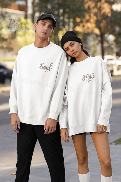 Pear Wear Σετ φούτερ 2 τεμαχίων Soul Mate Couple Unisex Oversize Lover σετ