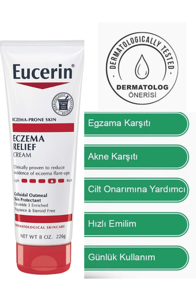 Eucerin egzama giderici krem, ciltler için tam vücut losyonu, nemlendirici krem 226 Gr(ithal)