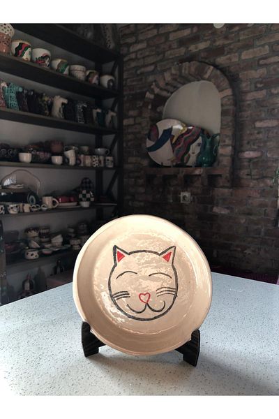 Ayşegül'ün Seramik Atölyesi Cat Dog Ceramic Food Bowl