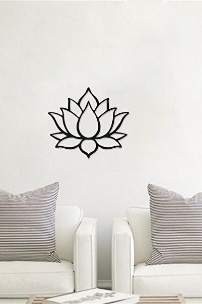 NED MDF LAZER DEKARASYON LOTUS ÇİÇEĞİ RUHUN SAFLIĞI DESENLİ Ahşap Tablo Lazer...