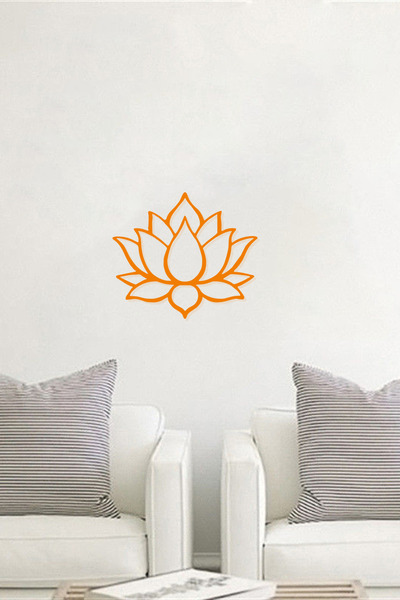 NED MDF LAZER DEKARASYON LOTUS ÇİÇEĞİ RUHUN SAFLIĞI DESENLİ Ahşap Tablo Lazer Kesim 3mm Duvar Dekor Süsü KENDİNDEN YAPIŞKANLI