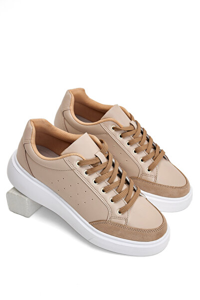 Tonny Black Women's Beige White Poly Sole Lace-Up Sports Shoes