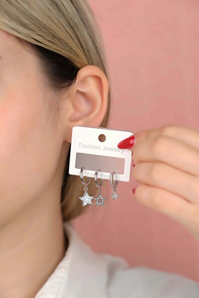 Jack Ferrero ÇELİK exclusive RENK ATMAZ GARANTLİ FATURALI KÜPE