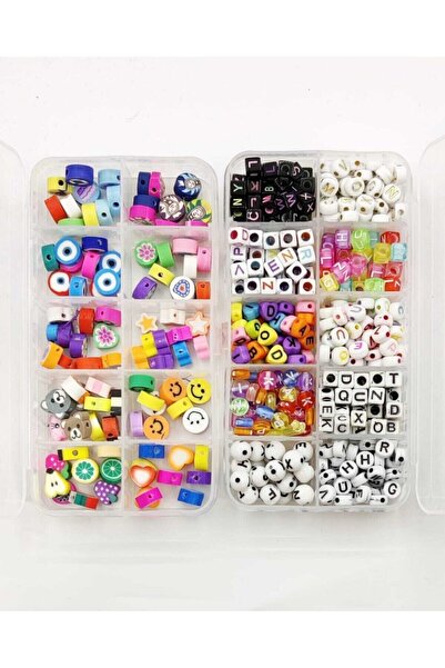 HASAN ERDOĞAN مجموعة صنع المجوهرات من خرز فيمو وخرز الحروف (صندوق مكون من قطع...