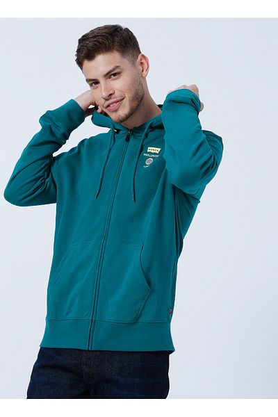 Levi's Ανδρικό φούτερ Levis Hooded Collar Green 17099-0086