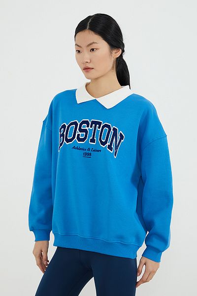 PAULMARK Collar Detail Raised Sweatshirt