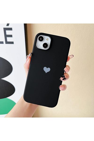 GAGA ELEKTRONİK Heart Logo Velvet Case for iPhone 13 and 14