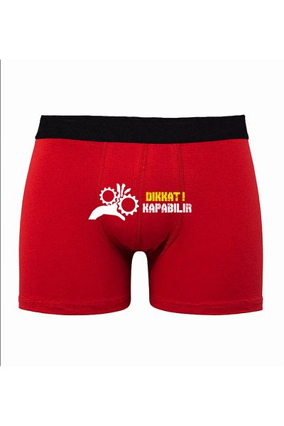 TexKid Men's Red Boxers - Can Take Attention Print