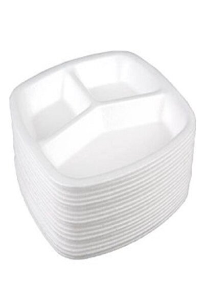 Kazanabil 3 BÖLMELİ KULLAN AT KÖPÜK SERVİS TABAĞI 6 ADET.