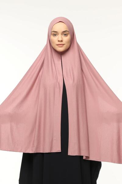 Altobeh Ready Practical Snap-on Luxury Organic Plain Combed Shawl Evenly Aligned Powder Pink