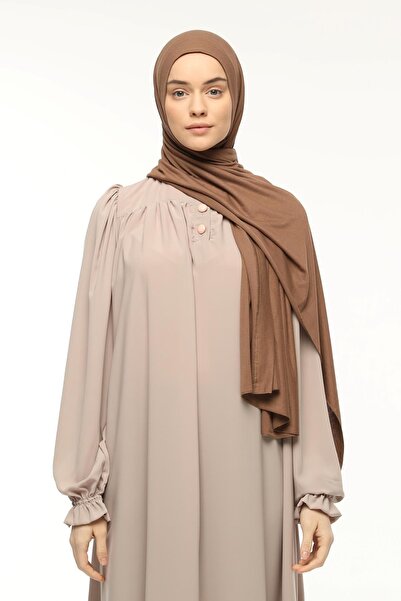 Altobeh Ready Practical Snap-on Luxury Organic Plain Combed Shawl Cross Aligned Light Chocolate