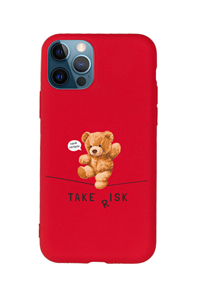 KaffCase حافظة هاتف آيفون 15 برو ماكس تيك ريسك تيدي بير من السيليكون الفاخر