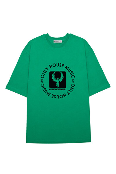 GreenMint موسيقى فينيكس كبيرة الحجم للجنسين - موسيقى المنزل الوحيد Black_OE1695