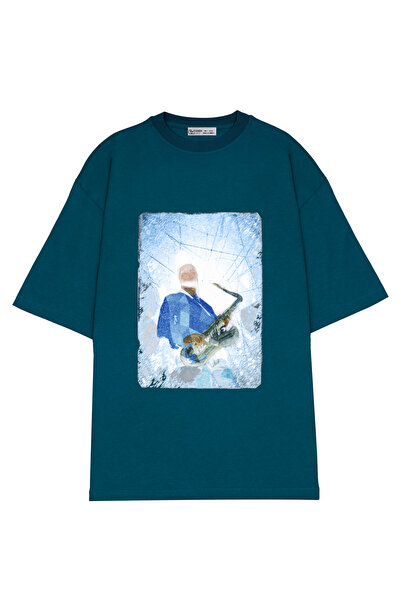 GreenMint ملصق موسيقى حية كبير الحجم للجنسين_OE1331