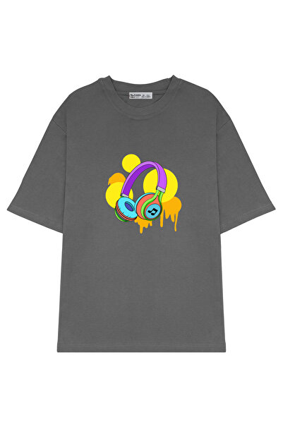 GreenMint سماعة رأس كبيرة الحجم للجنسين بتصميم رسومات الشعار المبتكرة Music_O...